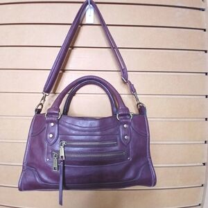 Rosetti Faux Burgundy Satchel Bag w/ Crossbody Strap